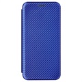 Samsung Galaxy Xcover 5 Flip Case - Carbon Fiber - Blauw